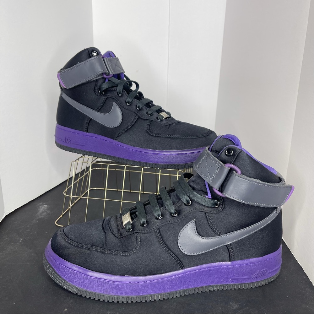 Nike Women's Air Force 1 High Black Anthracite-Vrsty Purple 334031-002 Sz